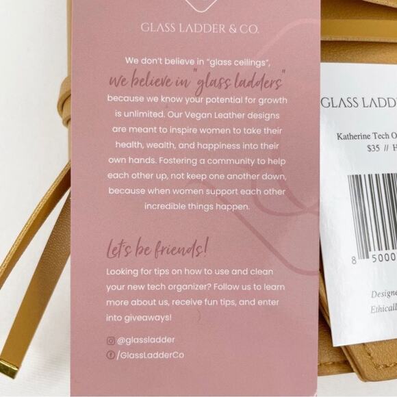 NEW Glass Ladder & Co Katherine Tech Organizer Travel Roll Vegan Leather - Picture 3 of 10